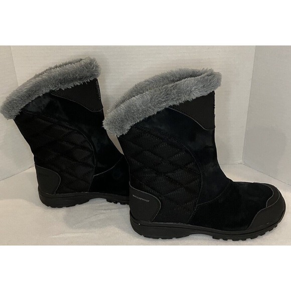 Columbia Women’s Size 7- Ice Maiden Slip III Black Pull On Winter Boots NEW - Picture 8 of 12